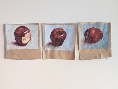 apples (oils on craft paper)