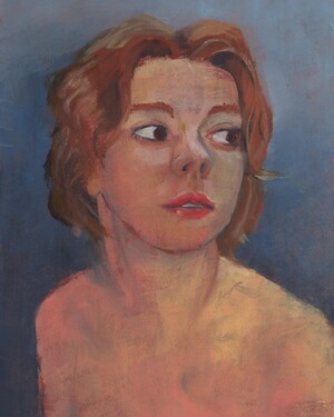 Portrait (oil on paper)